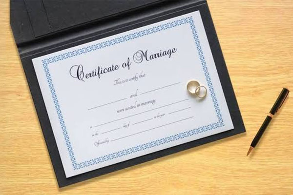 Marriage certificate documentation assistance